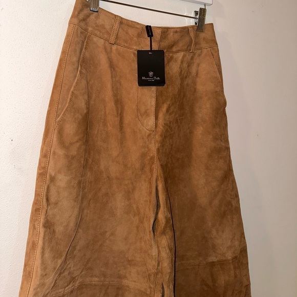 MASSIMO DUTTI Suede Leather Culottes - Picture 5 of 10